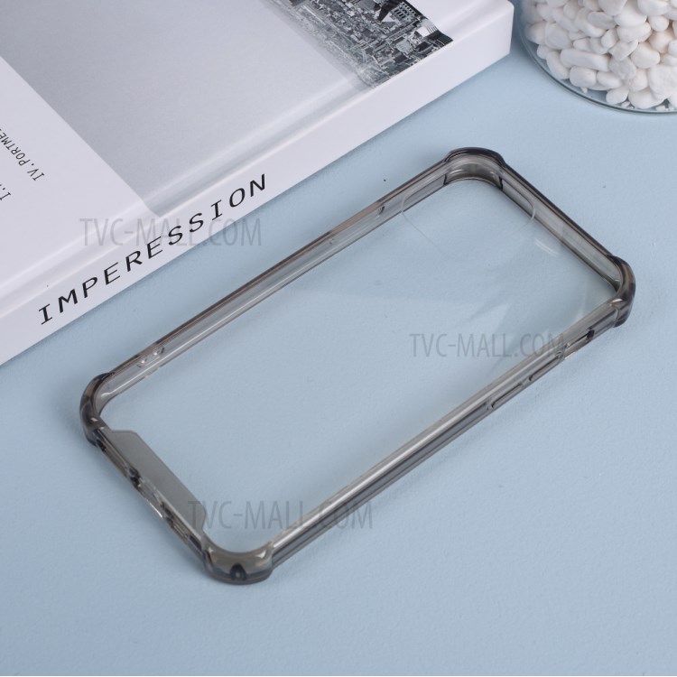 Drop-resistant TPU Edges + Clear Acrylic Back Hybrid Case for iPhone 12 Pro Max 6.7 inch - Grey-3