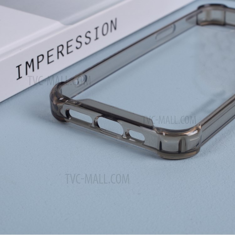 Drop Feste TPU Kanten + Plexiglas Zurück Hybrid Kasten Für Iphone 12 Pro Inch Max 6.7 - Grau-5