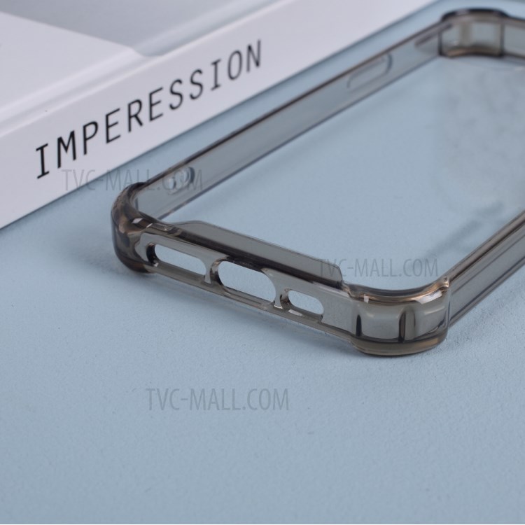 Drop-resistant TPU Edges + Clear Acrylic Back Hybrid Case for iPhone 12 Pro Max 6.7 inch - Grey-5