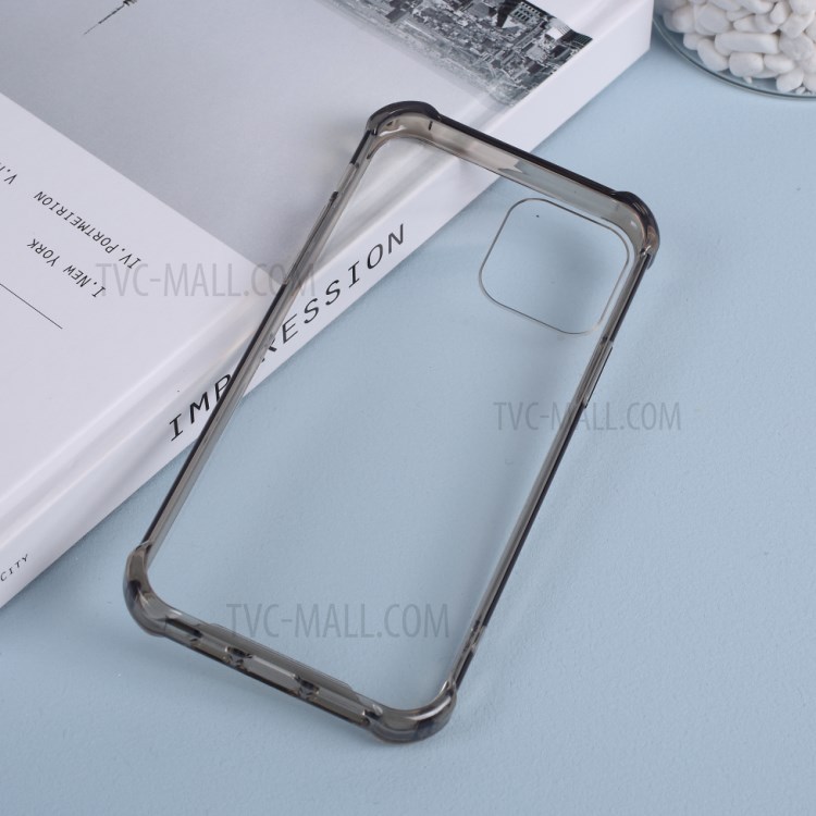 Drop-resistant TPU Edges + Clear Acrylic Back Hybrid Case for iPhone 12 Pro Max 6.7 inch - Grey-6