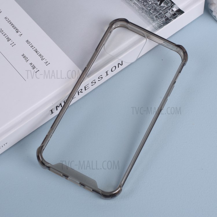 Drop-resistant TPU Edges + Clear Acrylic Back Combo Case for iPhone 12 Pro/Max 6.1 inch - Grey-4