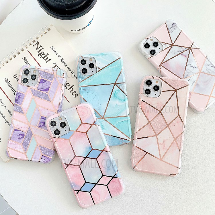 Marble Pattern Electroplating IMD TPU Shock Resistant Case for iPhone 11 Pro 5.8 inch - Style A-7