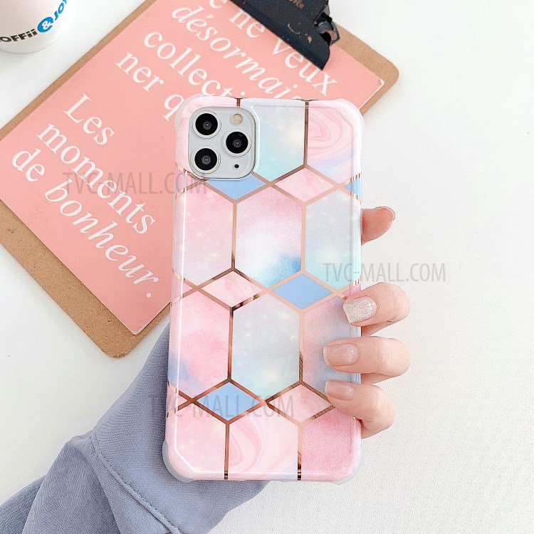 Marble Pattern Electroplating IMD TPU Shock Resistant Cover for iPhone 11 Pro Max 6.5 inch - Style B-1