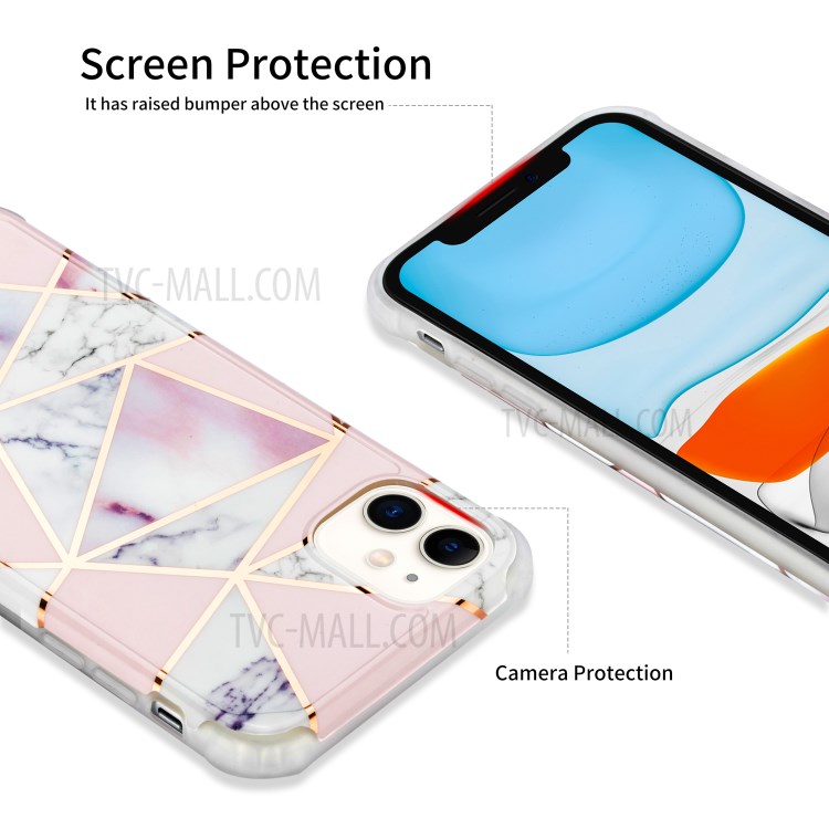 Marble Pattern Electroplating IMD TPU Back Case for iPhone 11 6.1 inch - Style A-3