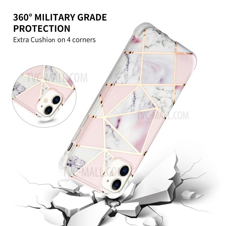 Marble Pattern Electroplating IMD TPU Back Case for iPhone 11 6.1 inch - Style A-4