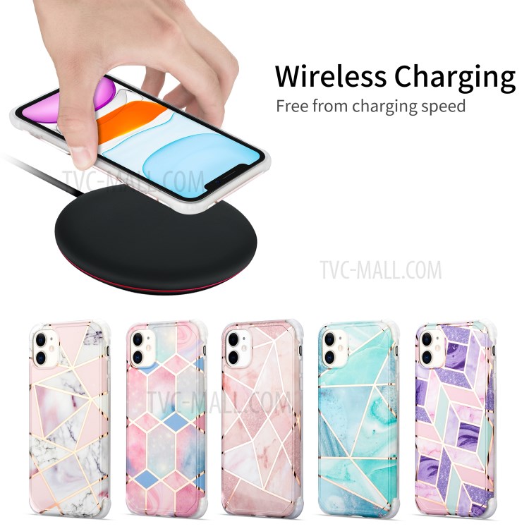 Marble Pattern Electroplating IMD TPU Back Case for iPhone 11 6.1 inch - Style A-8