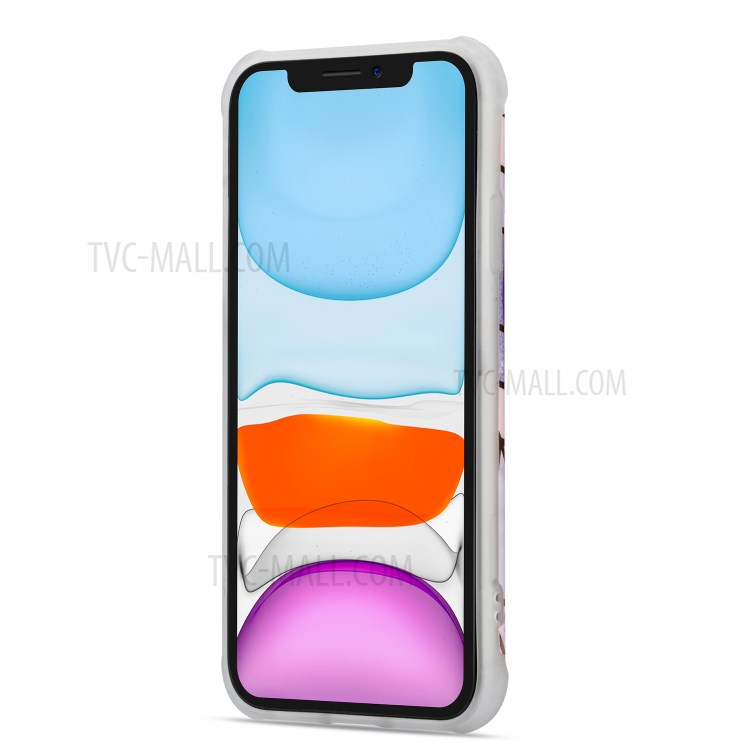 Caso De Vuelta De Mármol Patrón Galvanoplastia IMD TPU Para El IPhone 11 6,1 Pulgadas - Estilo E-3