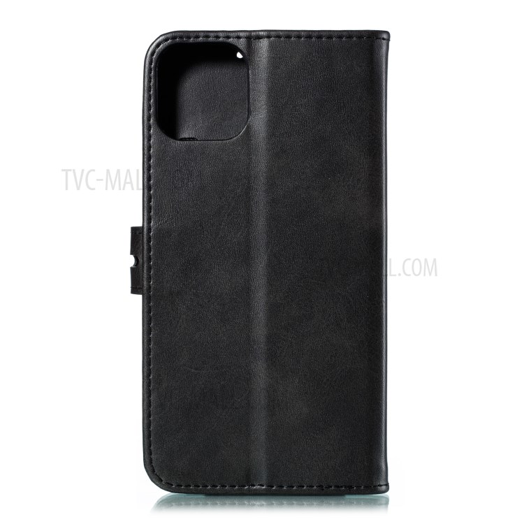 Imprinted Cat Pattern Wallet Leather Stand Case for iPhone 12 Pro Max 6.7 inch - Black-2