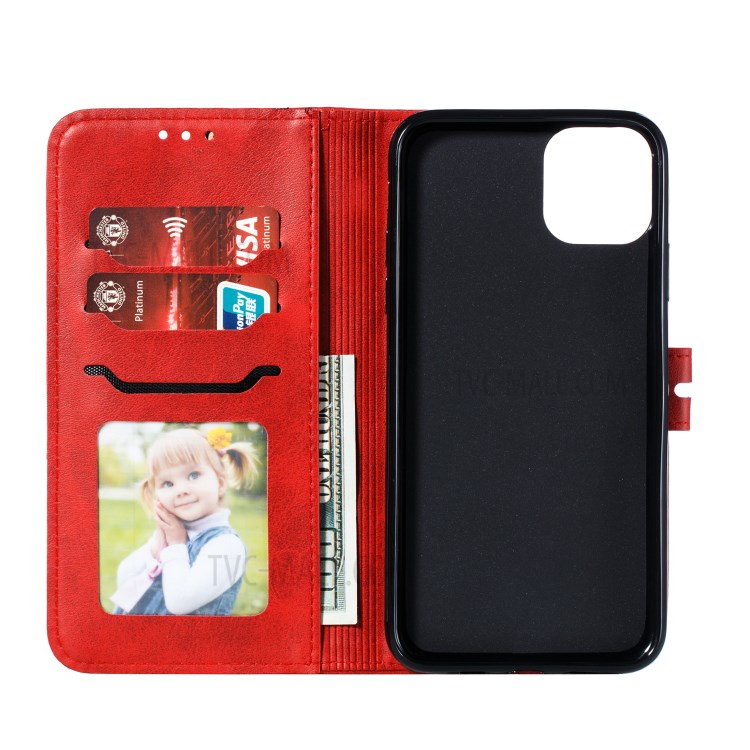 Imprinted Cat Pattern Wallet Leather Stand Case for iPhone 12 Pro Max 6.7 inch - Red-4