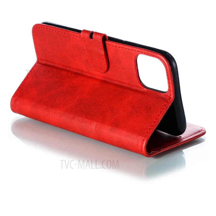 Imprinted Cat Pattern Wallet Leather Stand Case for iPhone 12 Pro Max 6.7 inch - Red-5