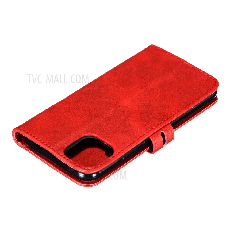 Imprinted Cat Pattern Wallet Leather Stand Case for iPhone 12 Pro Max 6.7 inch - Red-8