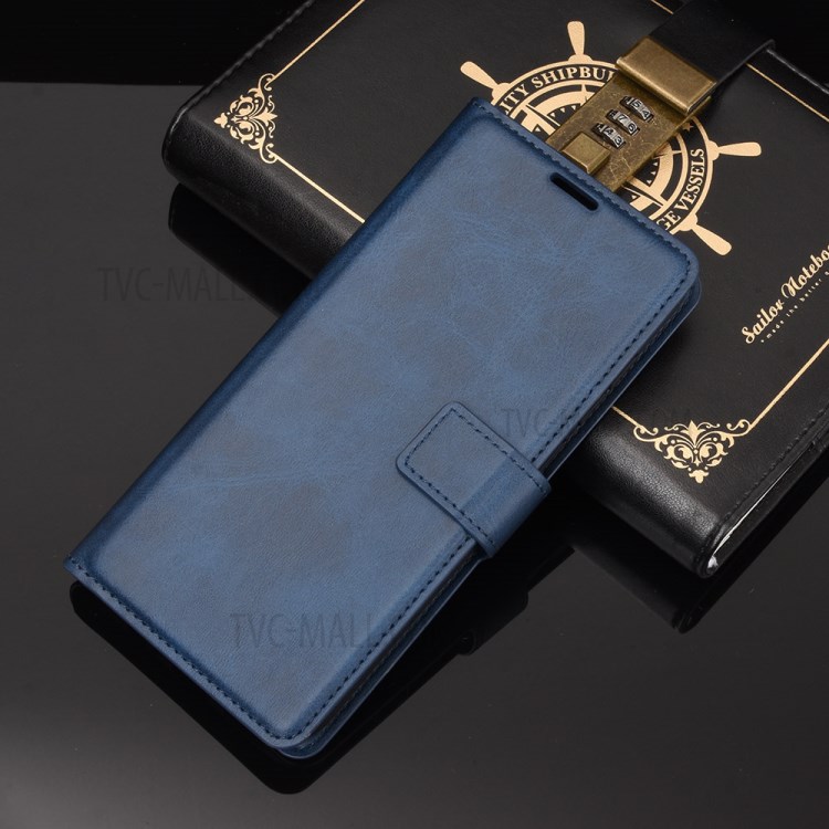 Wallet Stand Leather Mobile Phone Cover for iPhone 12 - Blue-5