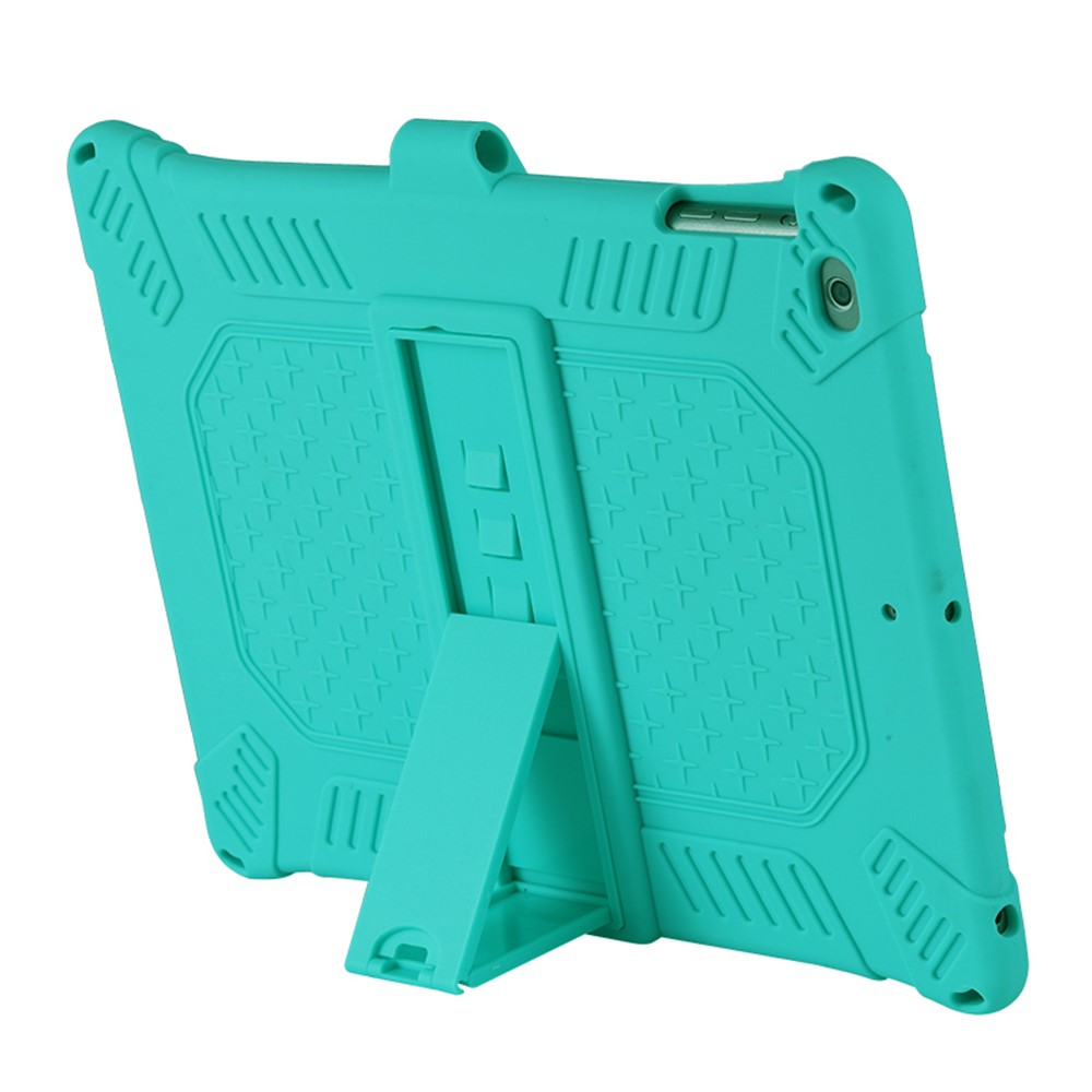 Kickstand PC Soft Silicone Case with Hanging Rope for Apple iPad 9.7-inch (2018)/ iPad 9.7-inch (2017) / iPad 5 / iPad 6 - Cyan-5
