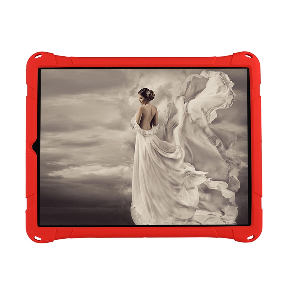 Kickstand PC Soft Silicone Case with Hanging Rope for iPad Pro 12.9-inch (2020) / iPad Pro 12.9-inch (2018) - Red-3