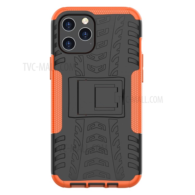 Cool Tyre Hybrid PC + TPU Phone Case with Kickstand for iPhone 12 Pro Max 6.7 inch - Orange-3