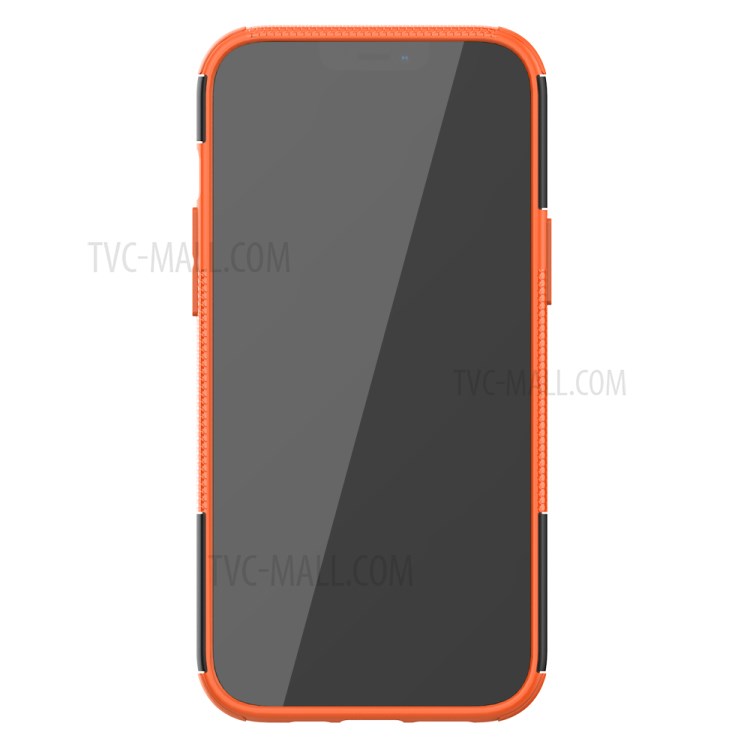 Cool Tyre Hybrid PC + TPU Phone Case with Kickstand for iPhone 12 Pro Max 6.7 inch - Orange-4