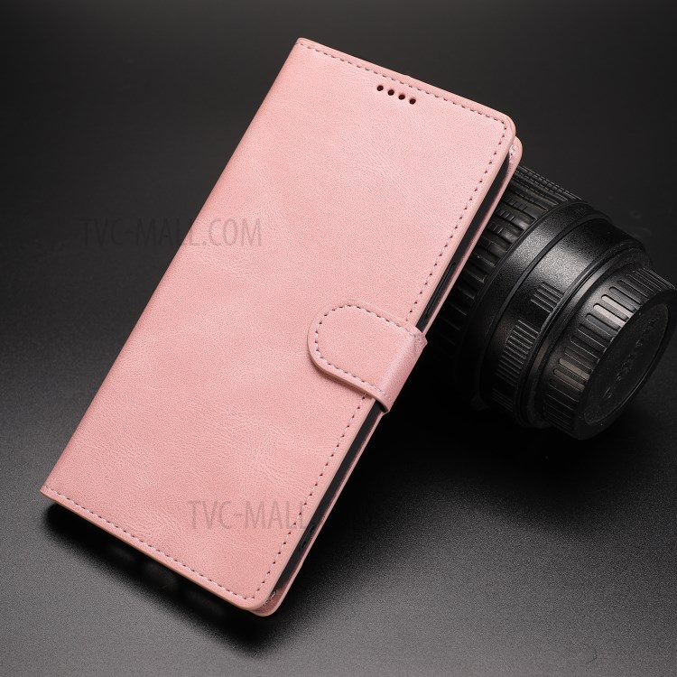 Classic Style Leather Wallet Stand Phone Cover Case for iPhone SE (2nd Generation) / 8 / 7 4.7-inch - Pink-14