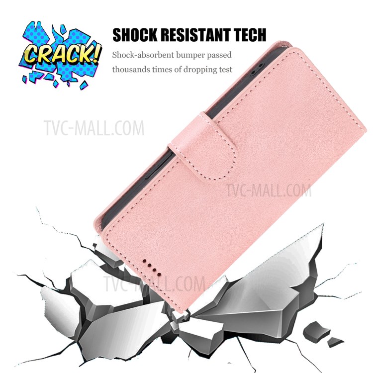 Classic Style Leather Wallet Stand Phone Cover Case for iPhone SE (2nd Generation) / 8 / 7 4.7-inch - Pink-7