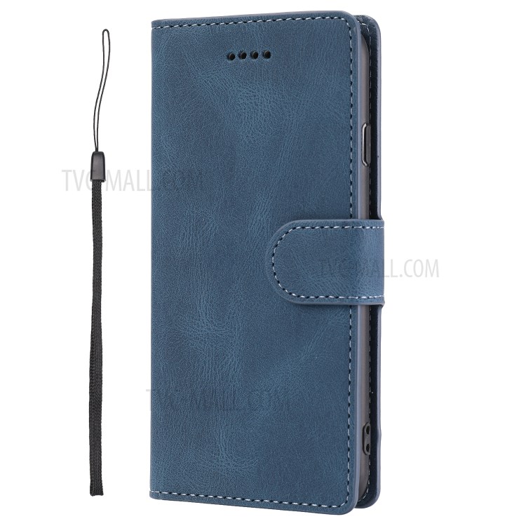 Couverture De Téléphone Stand Portefeuille En Cuir De Style Classique Pour L'iphone Se (2ème Génération) / 8 / 7 4,7 Pouces - Bleu-9