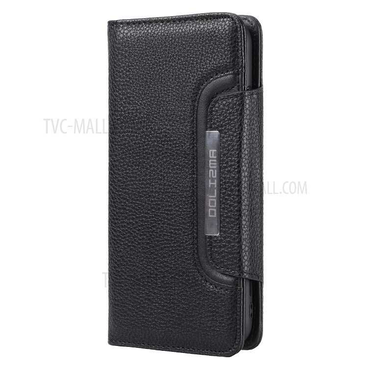 Litchi Skin Leather Cover + Detachable 2 in 1 TPU Shell for iPhone 12 Pro Max 6.7 inch - Black-2