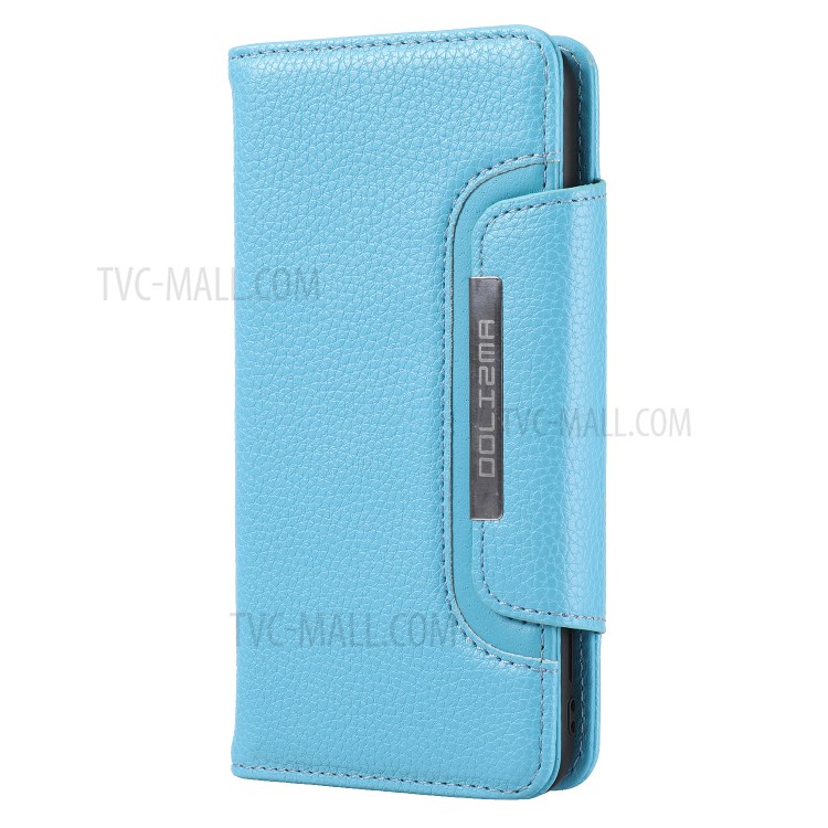 La Copertura Di Cuoio Della Pelle Del Litchi + Staccabile 2 In 1 TPU Shell Per Iphone 12 Pro Max 6,7 Pollici - Blu-2