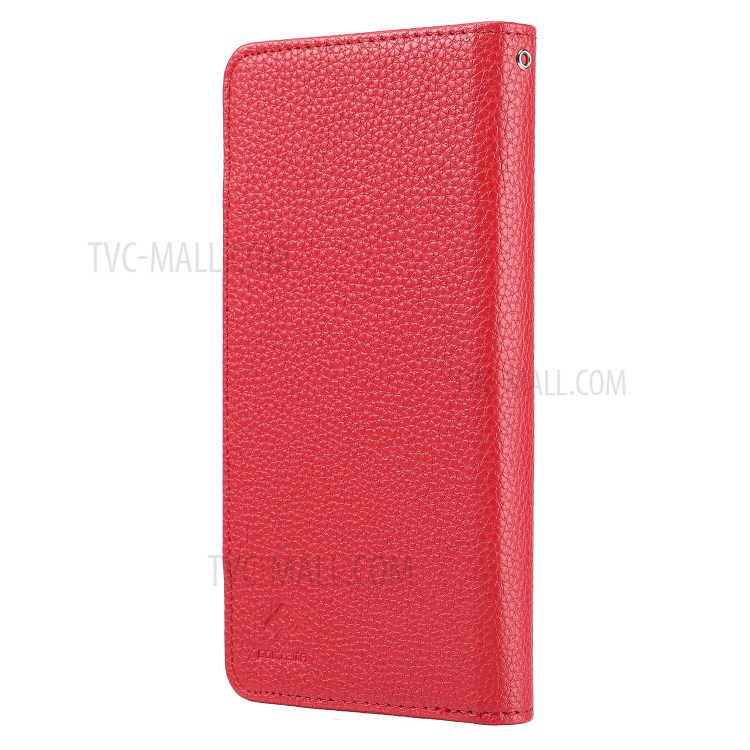 Detachable 2-in-1 Magnetic Litchi Texture Leather Cover for iPhone 12 Pro/12 - Red-3