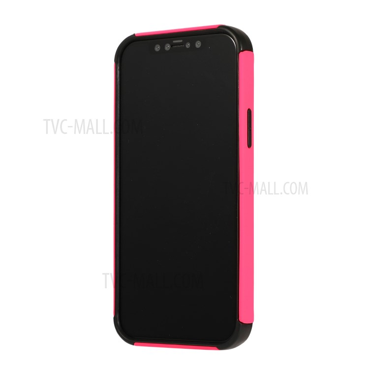 Finger Ring Kickstand Shell TPU + PC Hybrid Cover for iPhone 12 mini - Rose-2