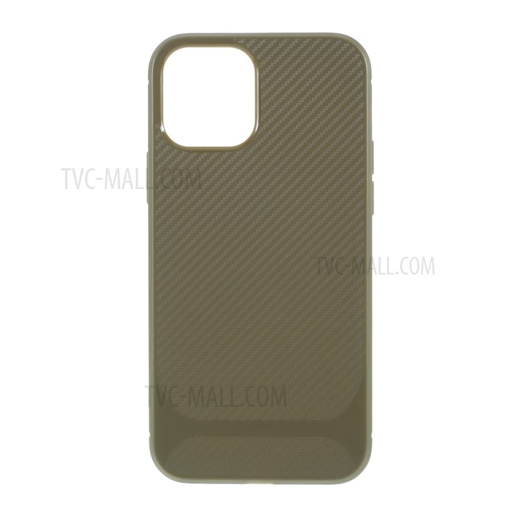 Carbon Fiber Texture TPU Cover for iPhone 12 mini - Green-1
