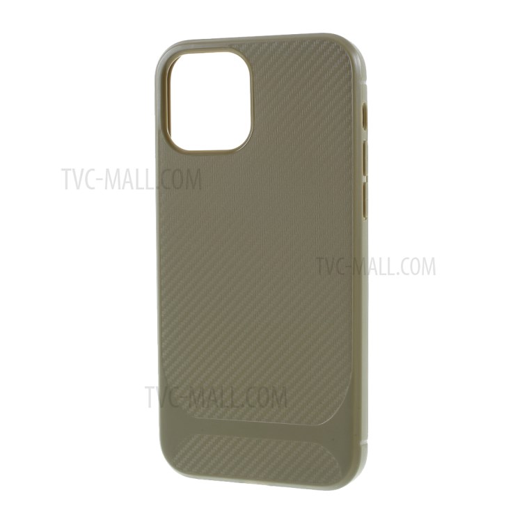 Carbon Fiber Texture TPU Cover for iPhone 12 mini - Green-3