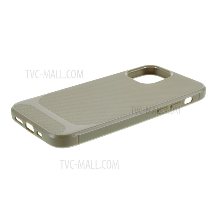 Carbon Fiber Texture TPU Cover for iPhone 12 mini - Green-4