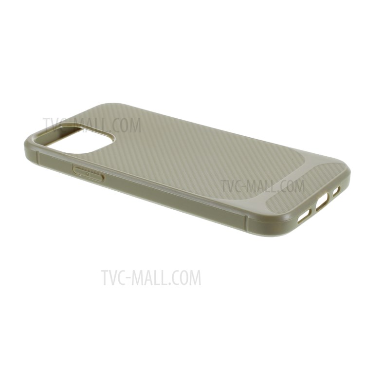 Carbon Fiber Texture TPU Cover for iPhone 12 mini - Green-5