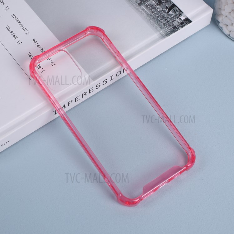 Drop-proof Clear Acrylic Back + TPU Edge Hybrid Cover for iPhone 12 mini - Rose-1