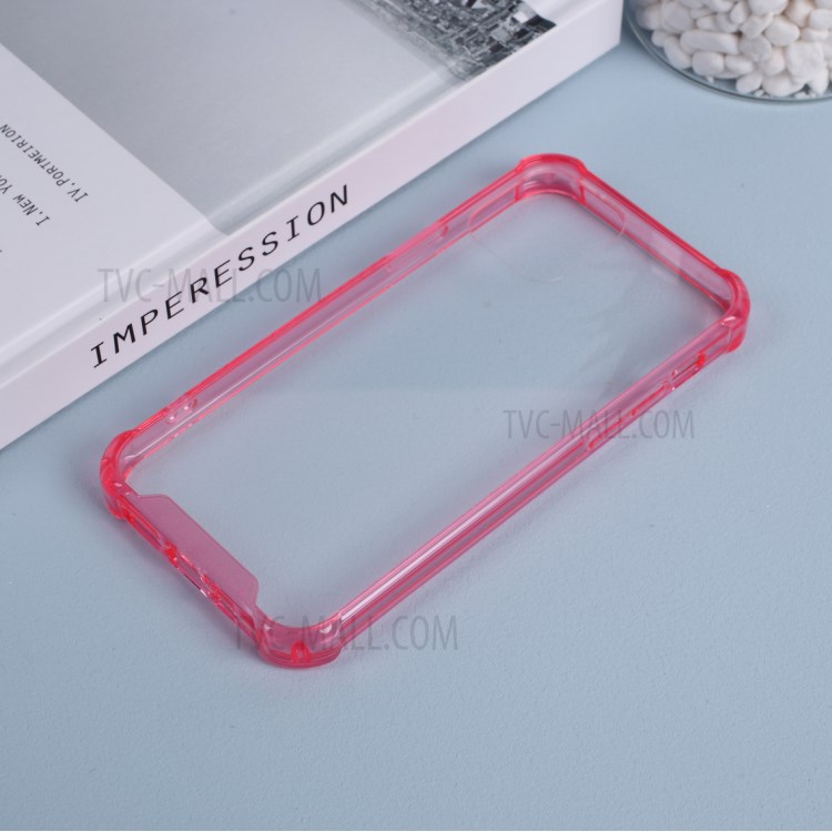 Drop-proof Clear Acrylic Back + TPU Edge Hybrid Cover for iPhone 12 mini - Rose-2