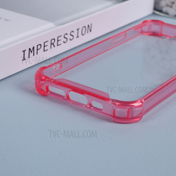 Drop-proof Clear Acrylic Back + TPU Edge Hybrid Cover for iPhone 12 mini - Rose-3