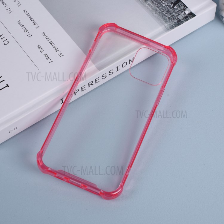 Drop-proof Clear Acrylic Back + TPU Edge Hybrid Cover for iPhone 12 mini - Rose-4