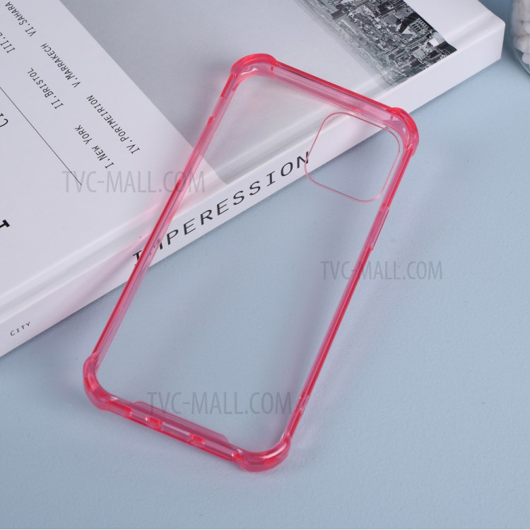 Drop-proof Clear Acrylic Back + TPU Edge Hybrid Cover for iPhone 12 mini - Rose-5