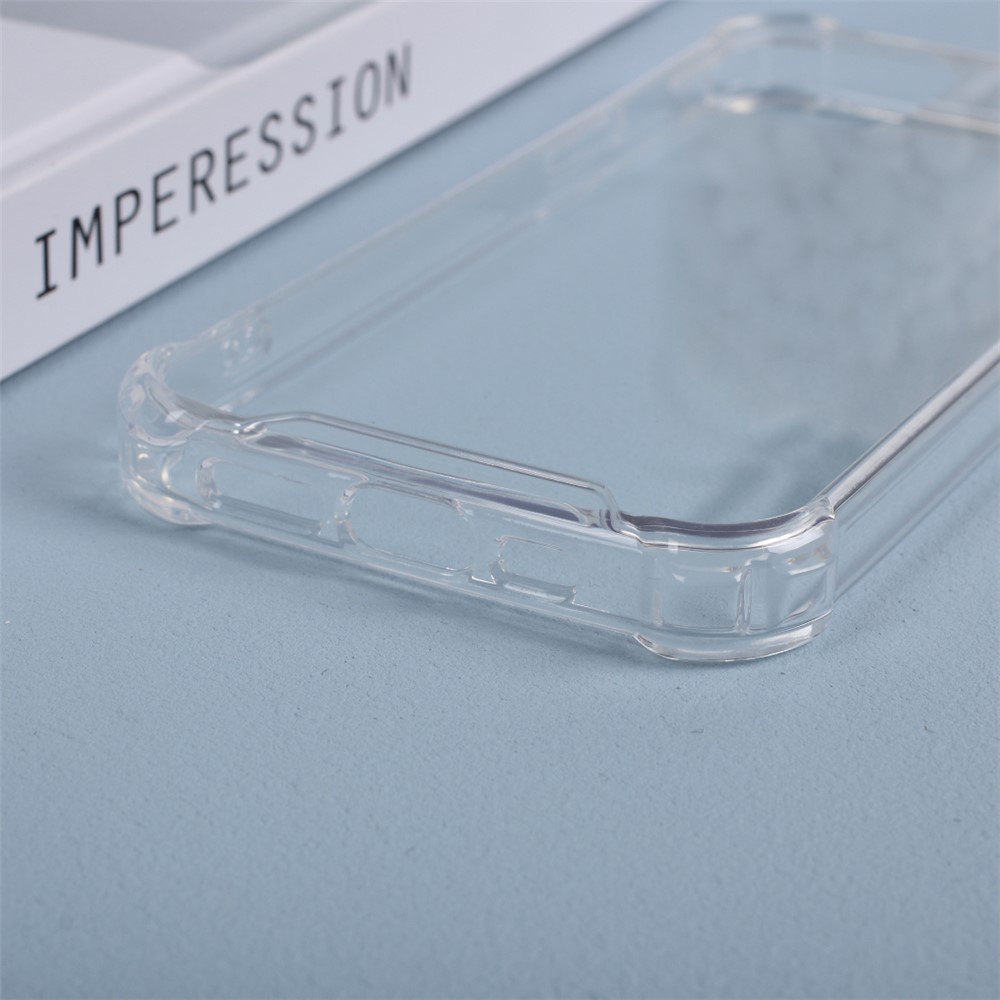 Drop-prova Clara Acrílica Traseira + Tampa Híbrida De Borda Tpu Para Iphone 12 Mini - Transparente