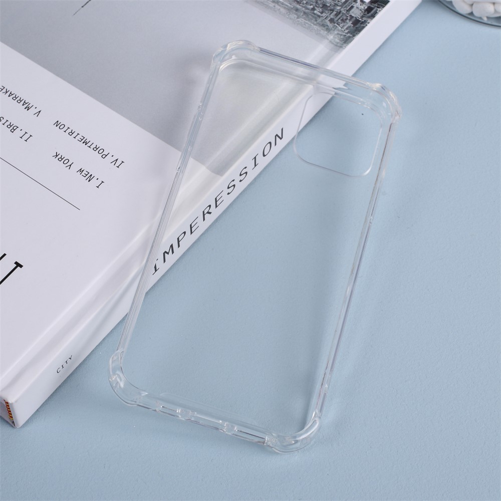 Drop-prova Clara Acrílica Traseira + Tampa Híbrida De Borda Tpu Para Iphone 12 Mini - Transparente