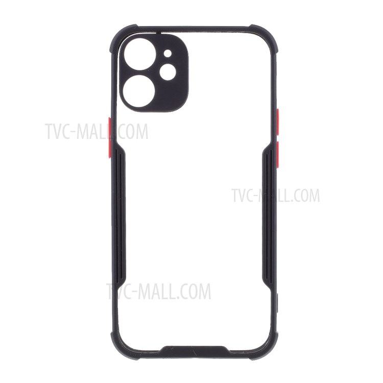 Bi-color Acrylic + TPU Hybrid Shockproof Cover for iPhone 12 mini - Black-1