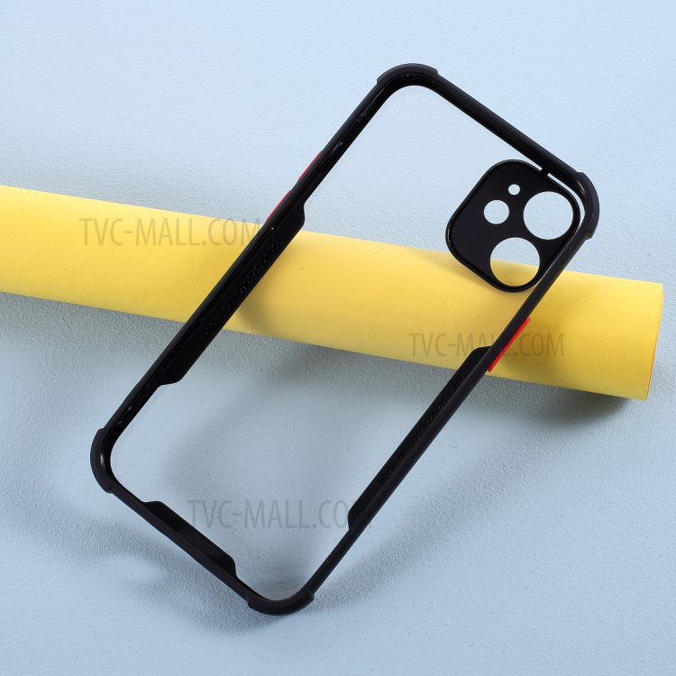 Bi-color Acrylic + TPU Hybrid Shockproof Cover for iPhone 12 mini - Black-4