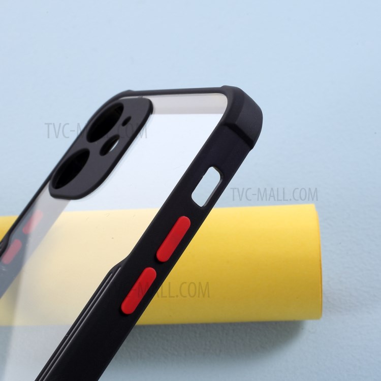 Bi-color Acrylic + TPU Hybrid Shockproof Cover for iPhone 12 mini - Black-5