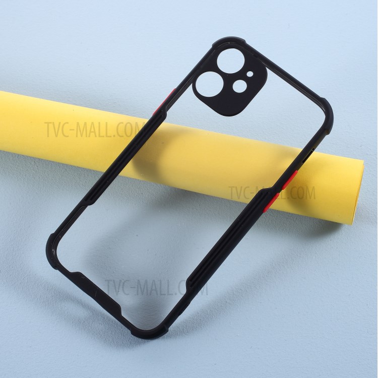 Bi-color Acrylic + TPU Hybrid Shockproof Cover for iPhone 12 mini - Black-6