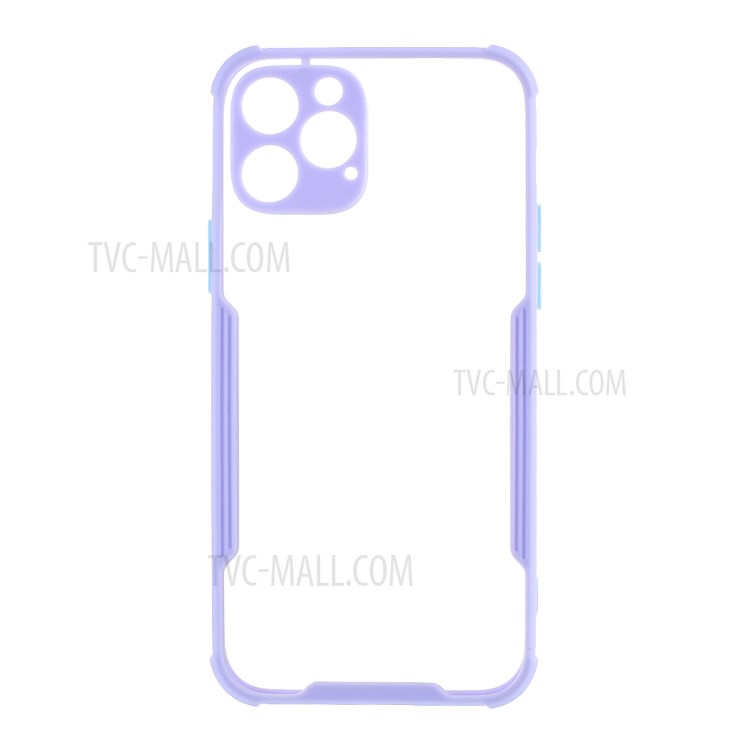 Bi-color TPU + Acrylic Anti-drop Shell for iPhone 12 Pro Max 6.7 inch - Purple-1