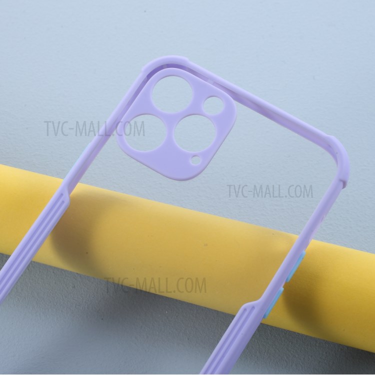 Bi-color TPU + Acrylic Anti-drop Shell for iPhone 12 Pro Max 6.7 inch - Purple-3