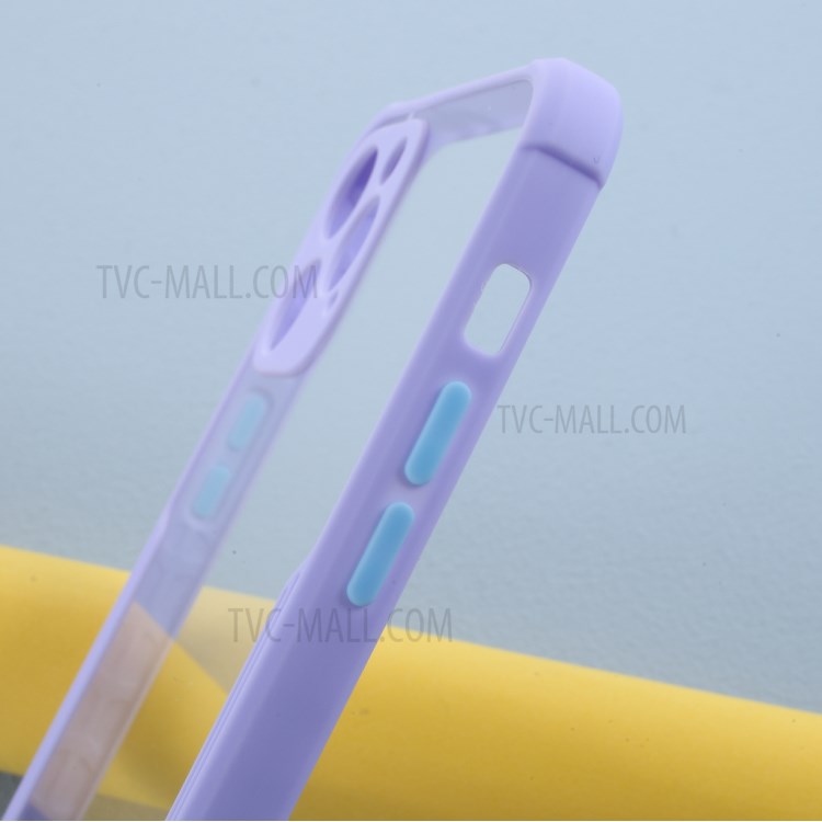 Bi-color TPU + Acrylic Anti-drop Shell for iPhone 12 Pro Max 6.7 inch - Purple-5