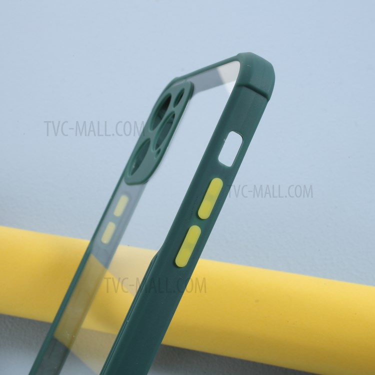 Cassa Del Telefono Bi-colore TPU + Acrilico Anti-goccia Per L'iphone 12 Pro / 12 Max 6,1 Pollici - Verde Nerastro-5