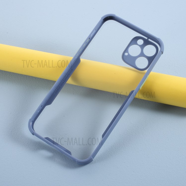 Bi-color TPU + Acrylic Anti-drop Phone Case for iPhone 12 Pro/12 - Blue-5