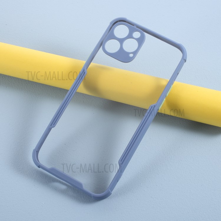 Bi-color TPU + Acrylic Anti-drop Phone Case for iPhone 12 Pro/12 - Blue-6