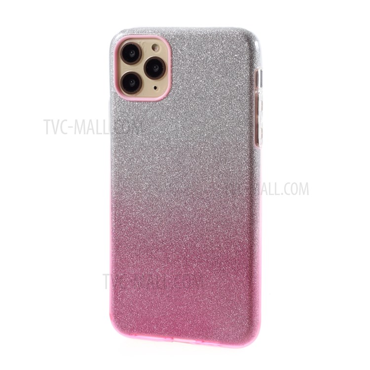 Gradient Color Glittery Powder Paper PC+TPU Mobile Phone Cover for iPhone 11 Pro 5.8 inch - Pink-2