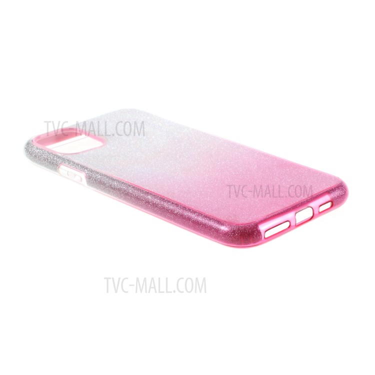 Gradient Color Glittery Powder Paper PC+TPU Mobile Phone Cover for iPhone 11 Pro 5.8 inch - Pink-5